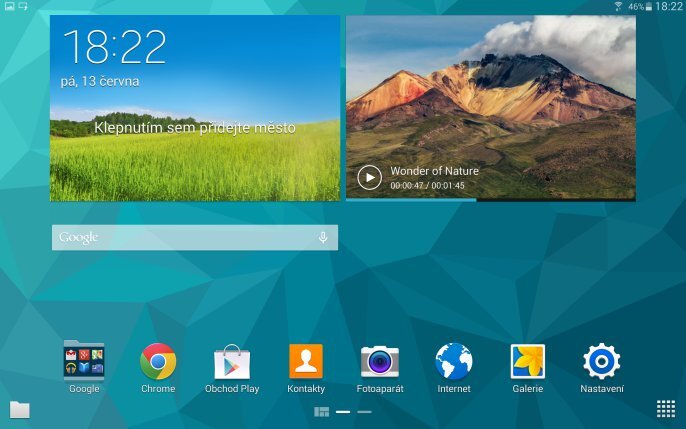 TouchWiz na Galaxy Tab S