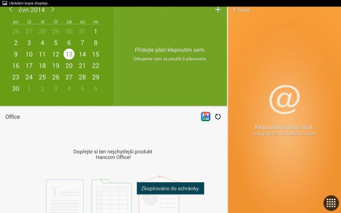 TouchWiz na Galaxy Tab S