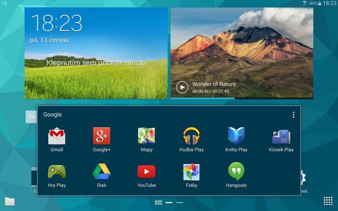 TouchWiz na Galaxy Tab S