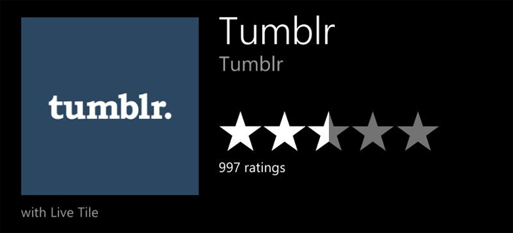 tumblr Windows Phone