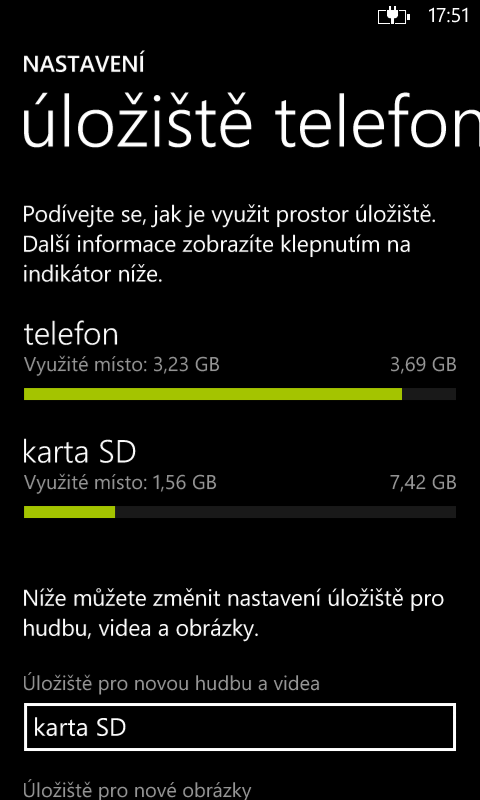 Úložiště telefonu