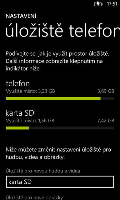 Úložiště telefonu