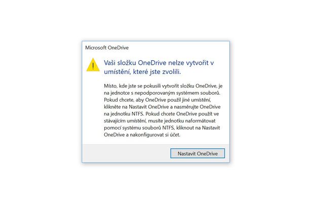 Upozornění OneDrive