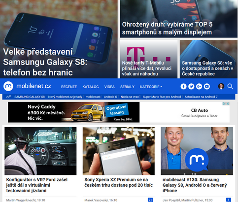 Úvodní stránka mobilenet.cz