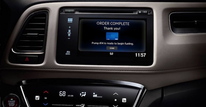 VISA placení v autě