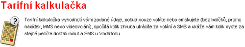 Vodafone kalkulačka najde optimální tarif a ušetří peníze