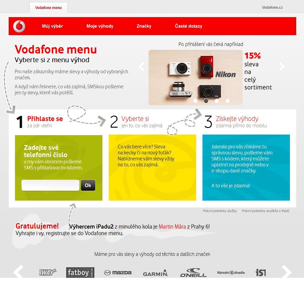 Vodafone Menu