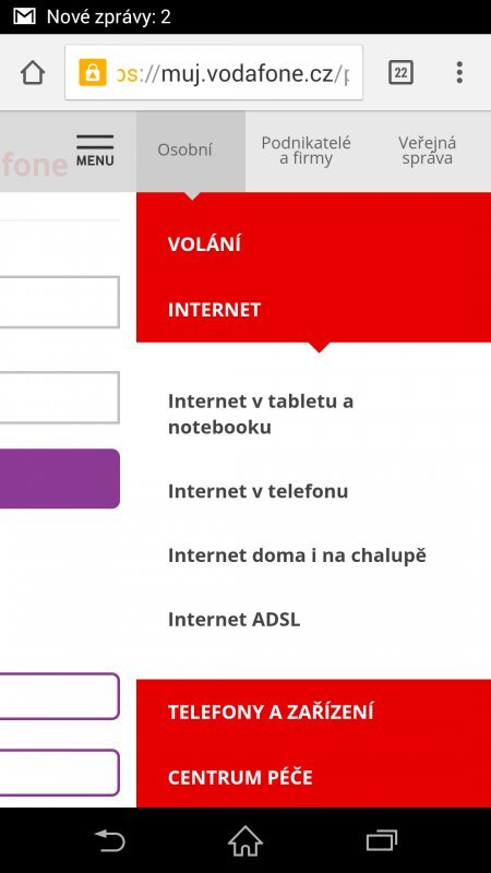 Vodafone samoobsluha