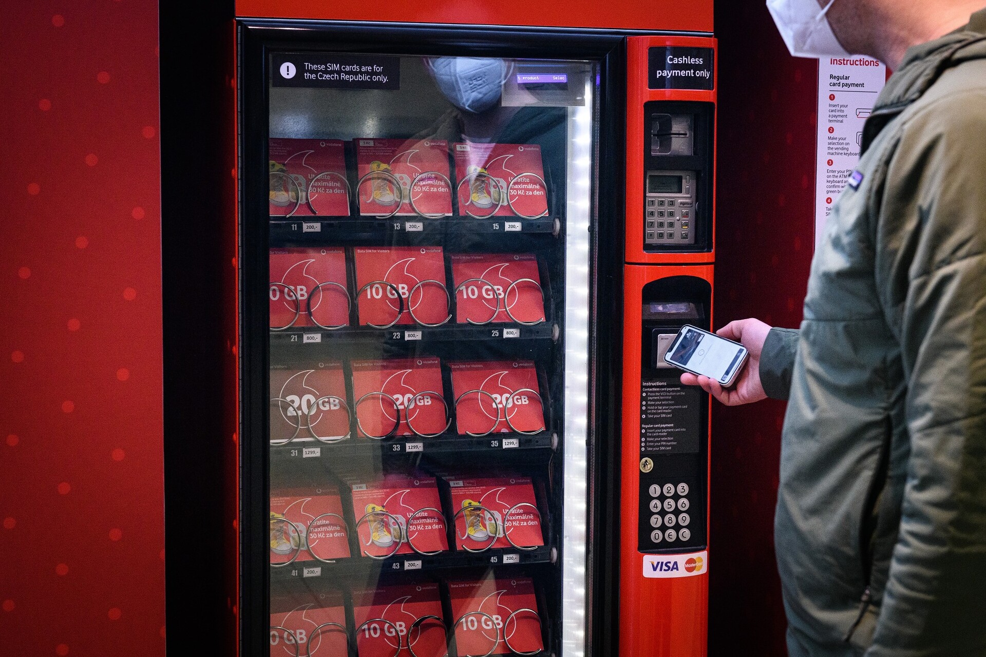 Vodafone samoobslužná prodejna letiště