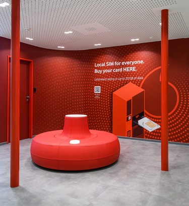 Vodafone samoobslužná prodejna letiště