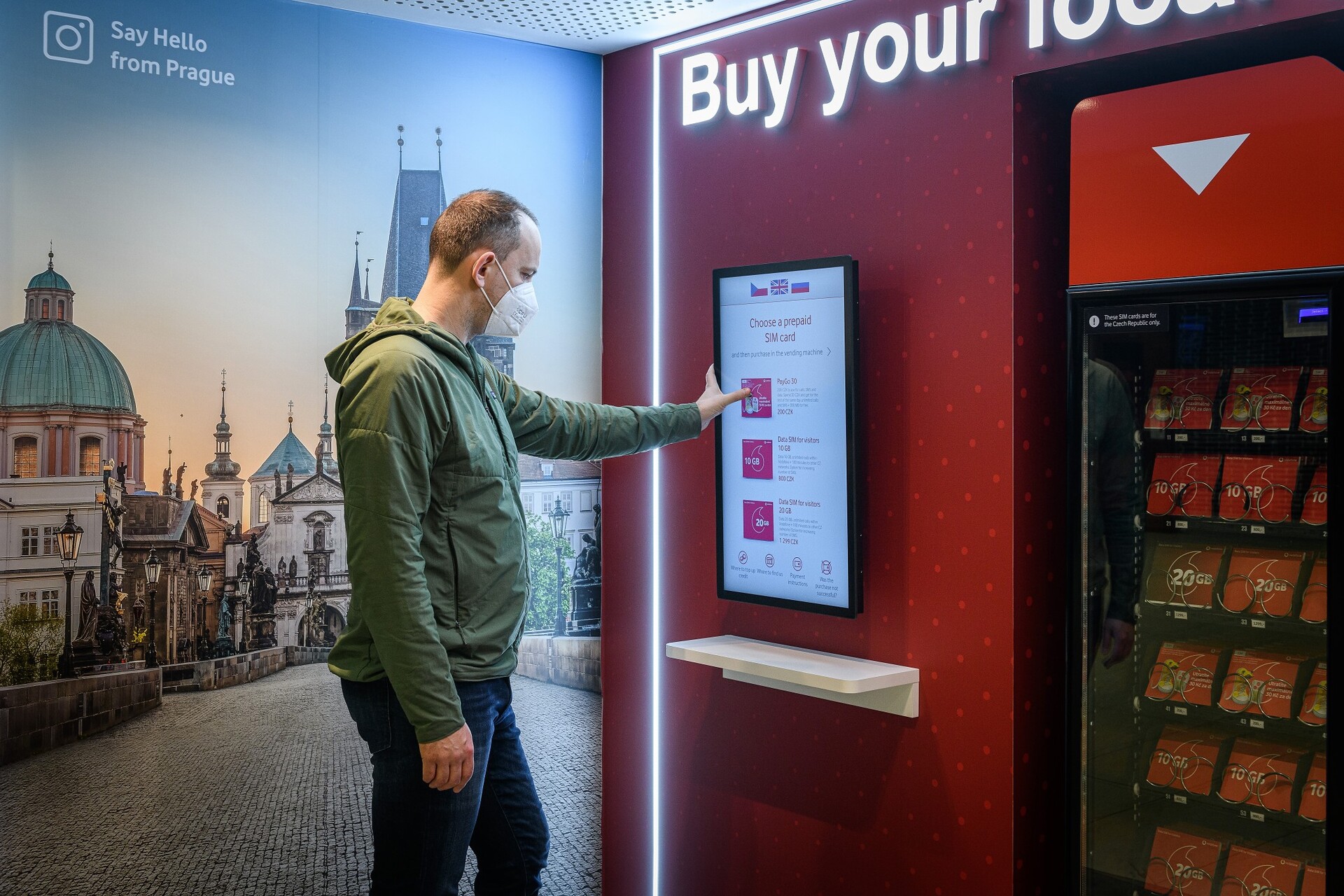 Vodafone samoobslužná prodejna letiště