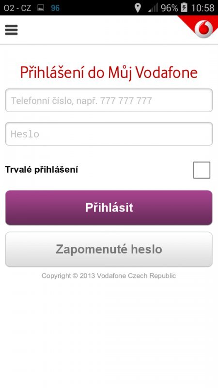 Vodafone Smart 4 Power: Můj Vodafone