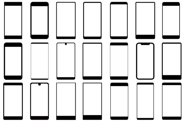 Výběr několika přeměřovaných telefonů