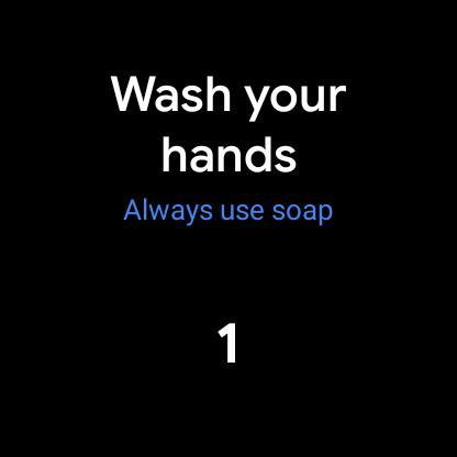 Wear OS umývaní rukou