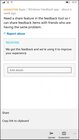 Windows 10 feedback