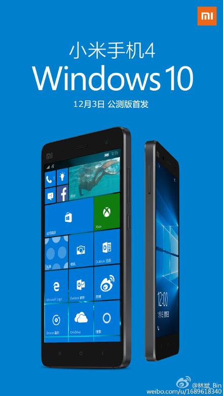 Windows 10 pro Xiaomi Mi4