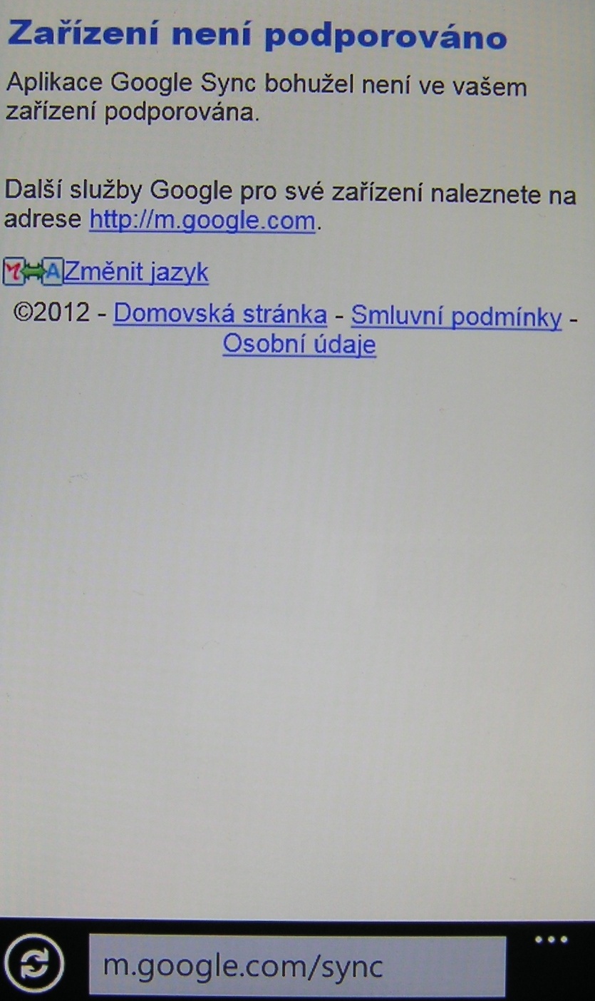 Windows Phone 7.5 Google Sync