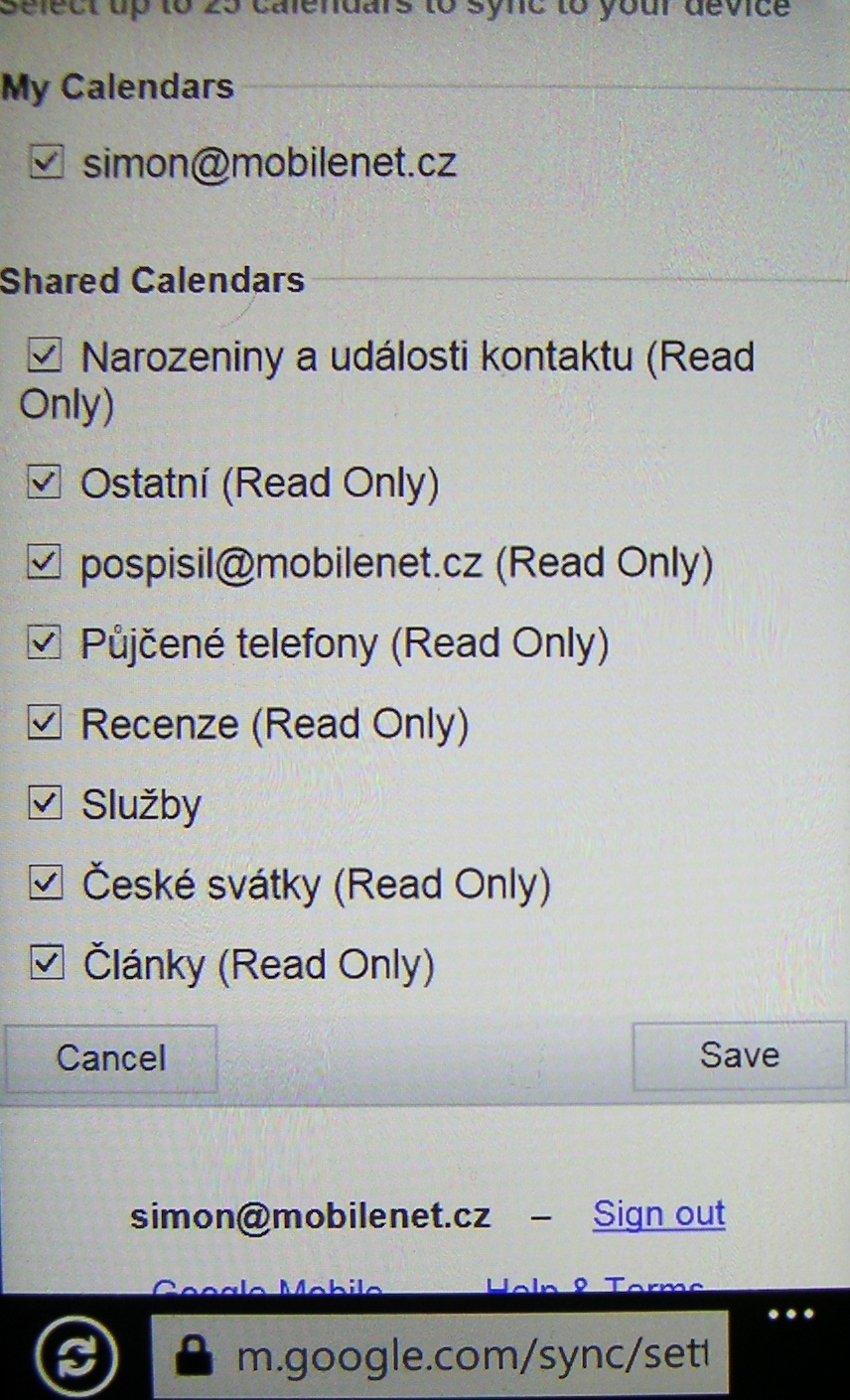 Windows Phone 7.5 Google Sync