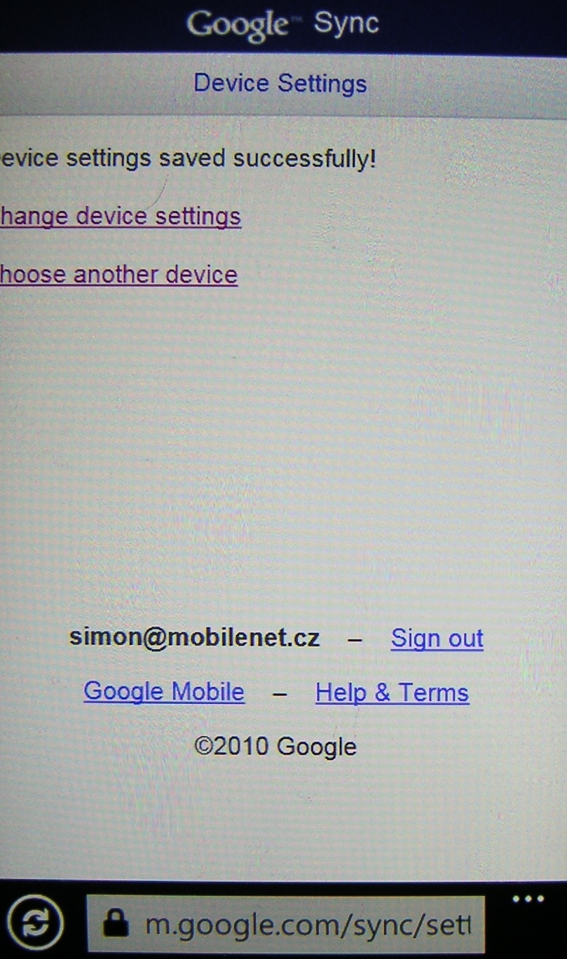 Windows Phone 7.5 Google Sync
