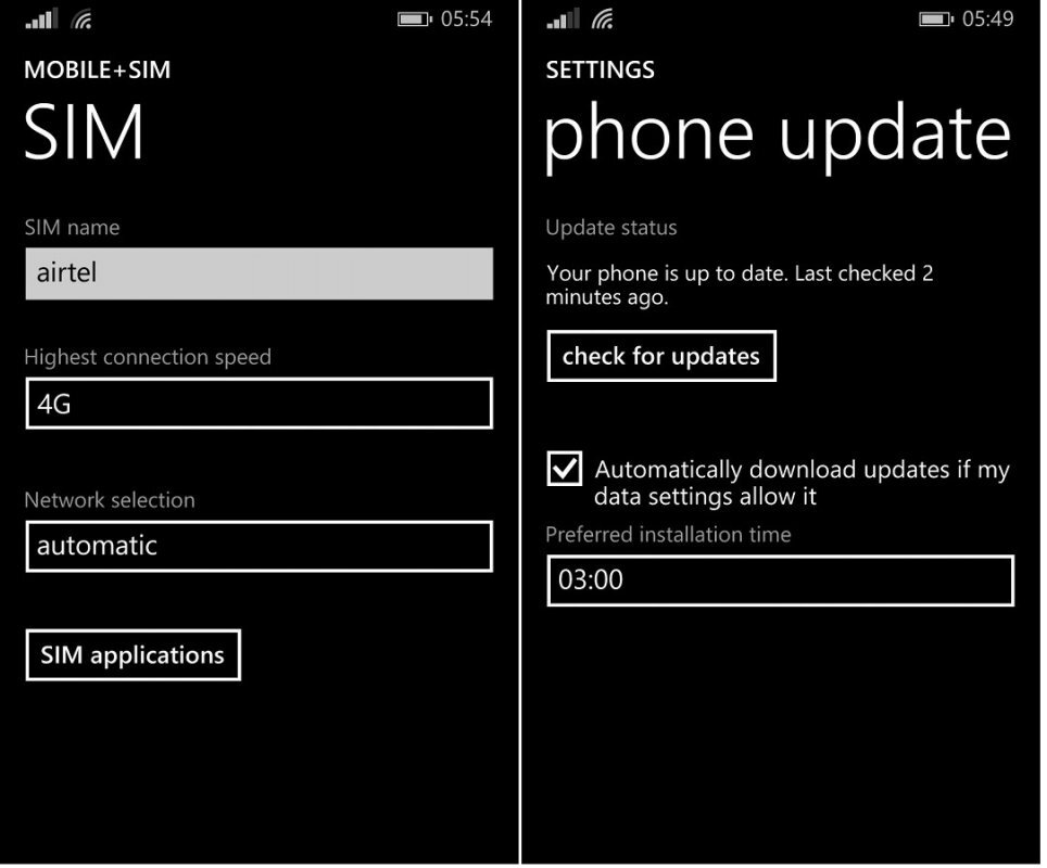 Windows Phone 8.1 update 1 Build 8.10.14203