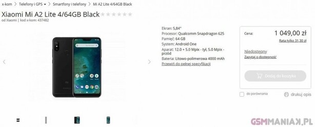 Xiaomi Mi A2 Lite