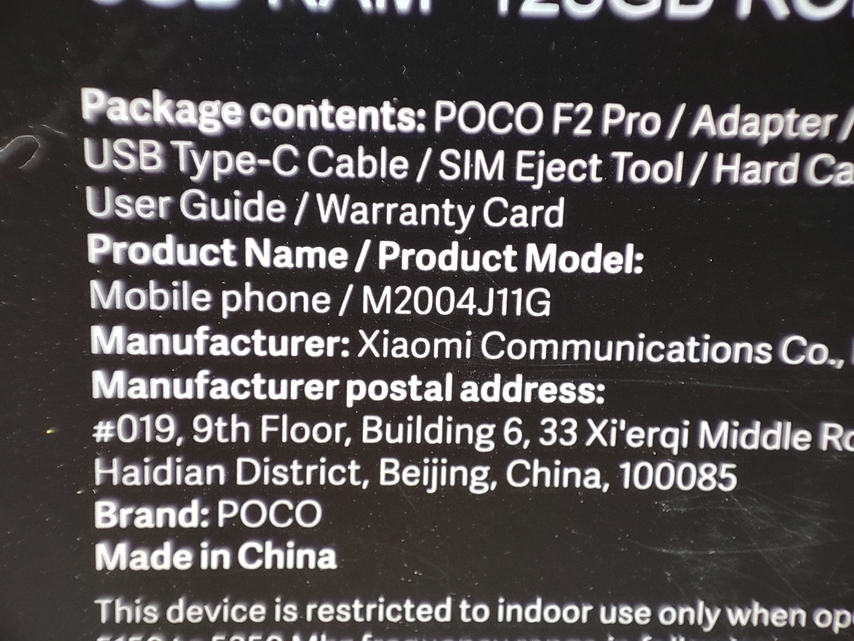 Xiaomi Poco F2 Pro