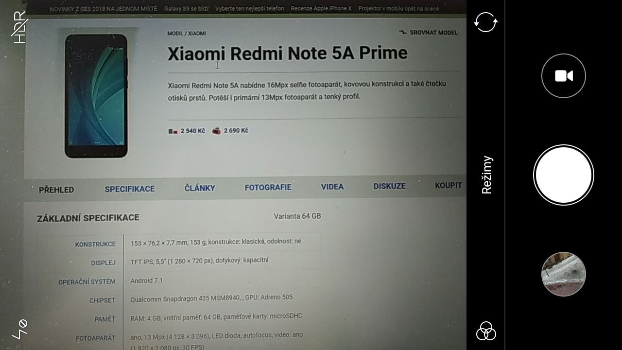 Xiaomi Redmi Note 5A Prime