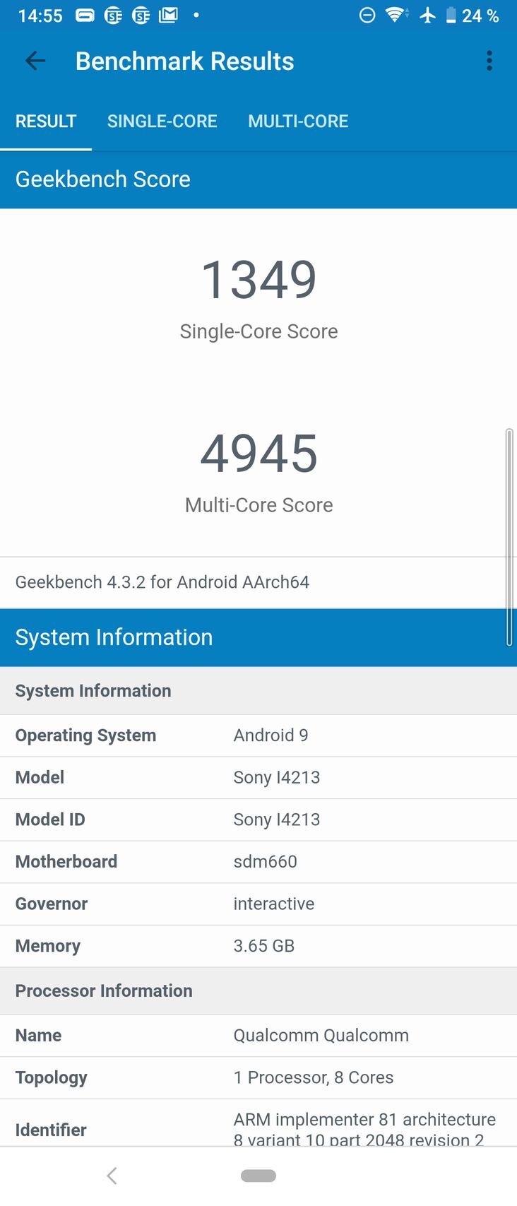 Xperia 10 Plus výkon