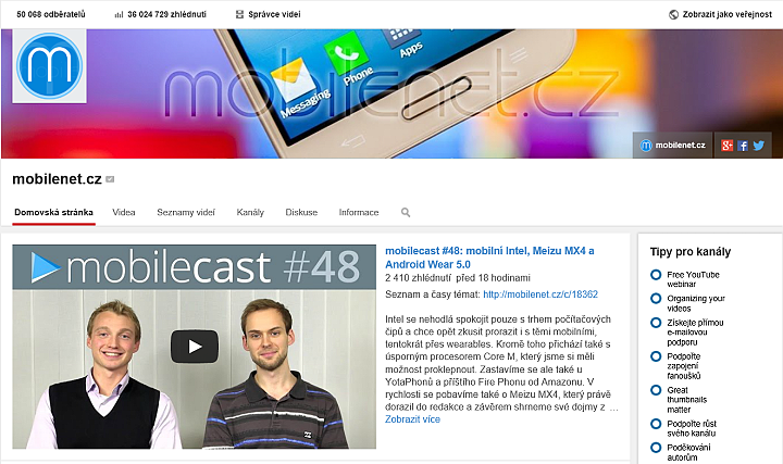 YouTube mobielenet.cz