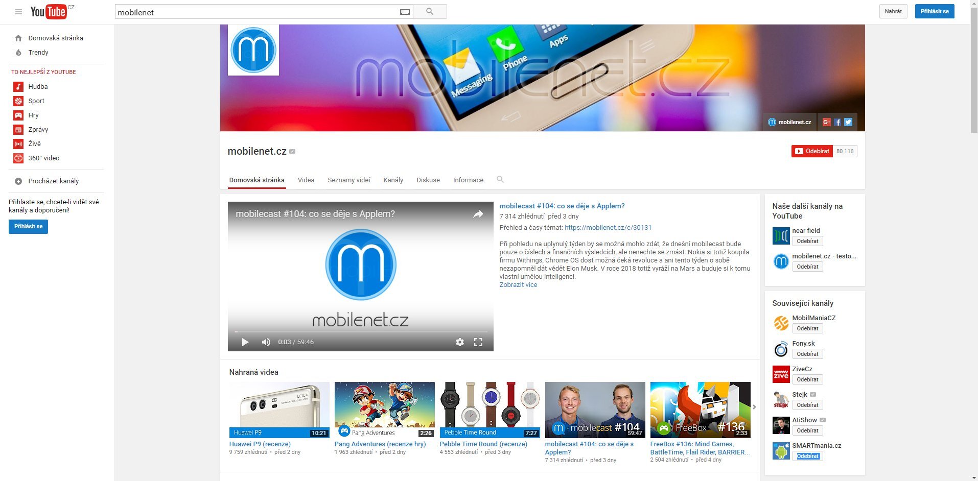 YouTube v Material Designu