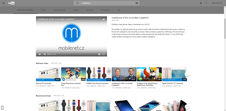 YouTube v Material Designu