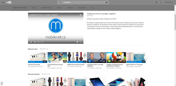 YouTube v Material Designu