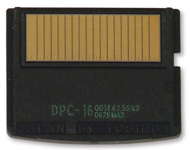 Zadní strana xD karty s 18 piny