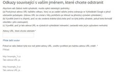 Žádost o odstranění obsahu z vyhledávání podle zákona EU o ochraně údajů