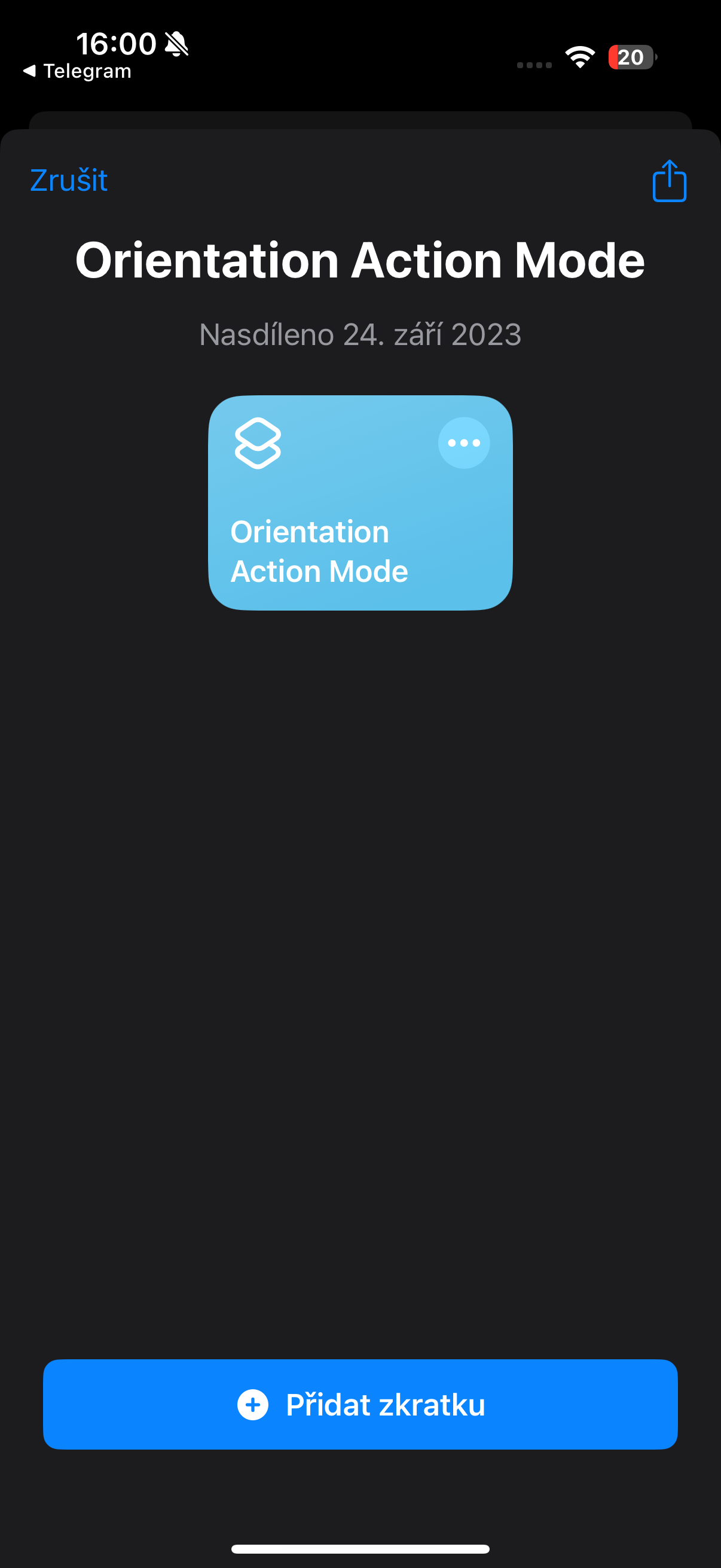 Zkratka Orientation Action Mode