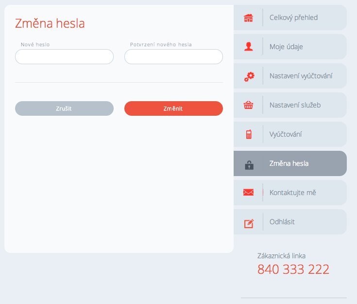 Změna hesla Centropol