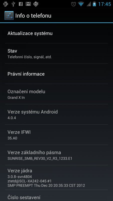 ZTE Grand X IN