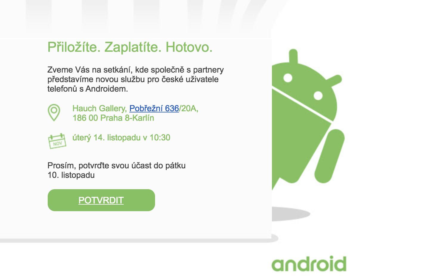 Android Pay v ČR