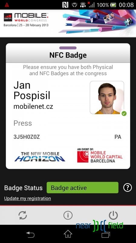 NFC visačka pro Android