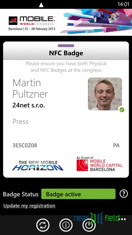 NFC visačka pro Windows Phone