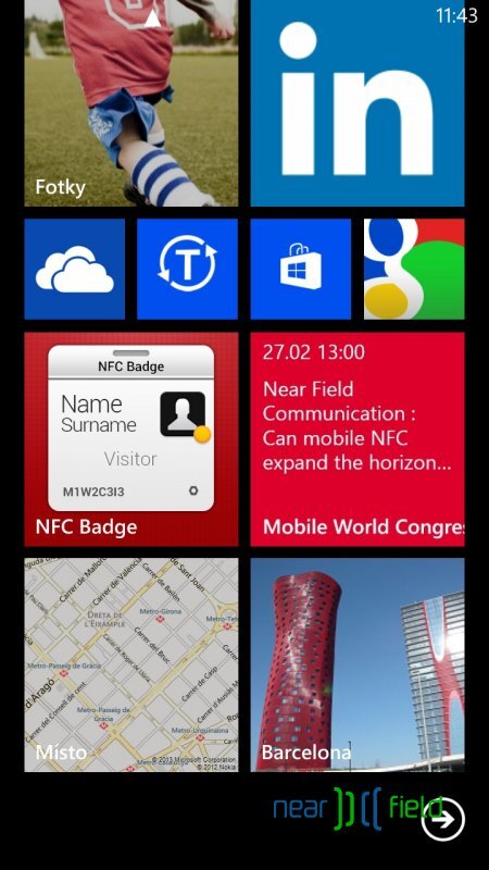 NFC visačka pro Windows Phone