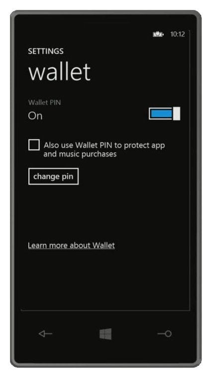 Wallet v Windows Phone 8