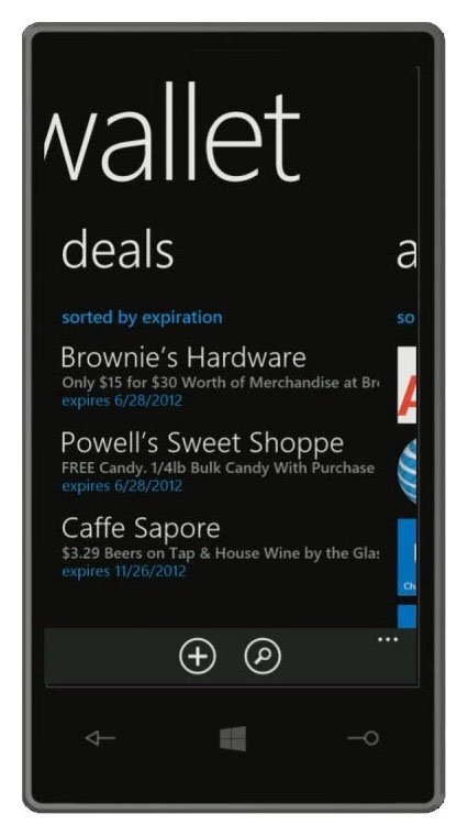 Wallet v Windows Phone 8