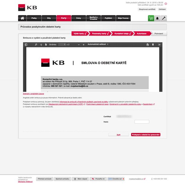 Žádost o mobilní kartu