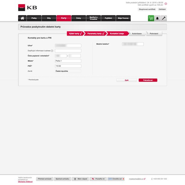 Žádost o mobilní kartu