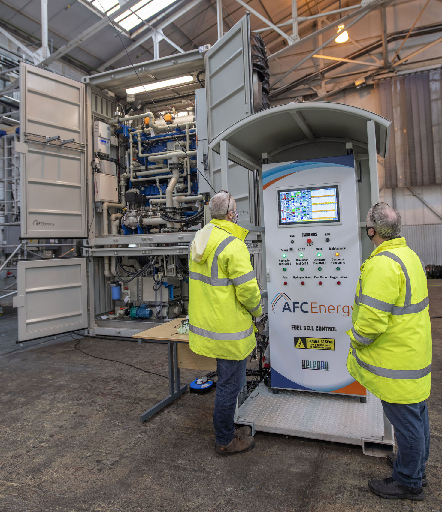 AFC Energy vodíkový generátor