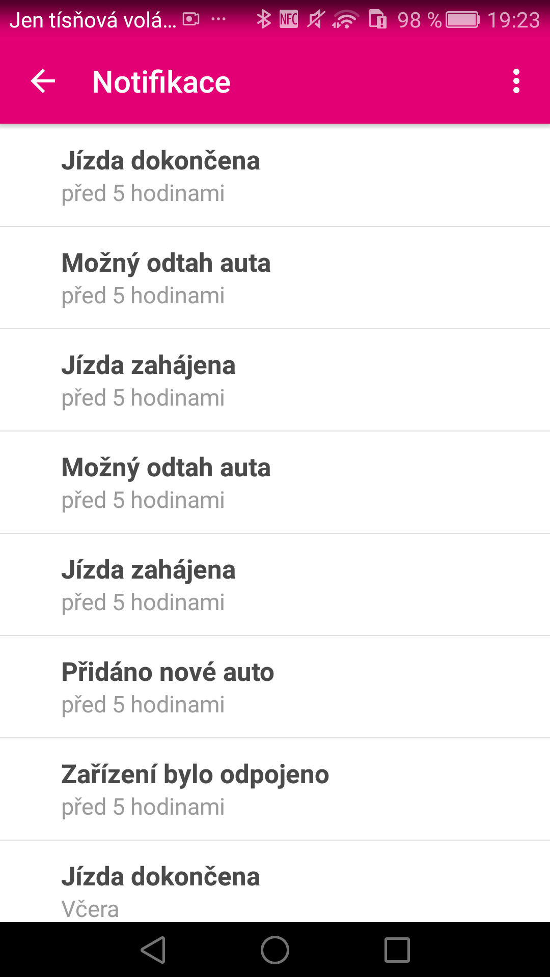 Android aplikace Motion