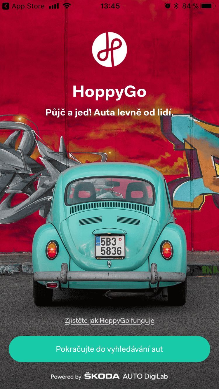 Aplikace HoppyGo na iOS