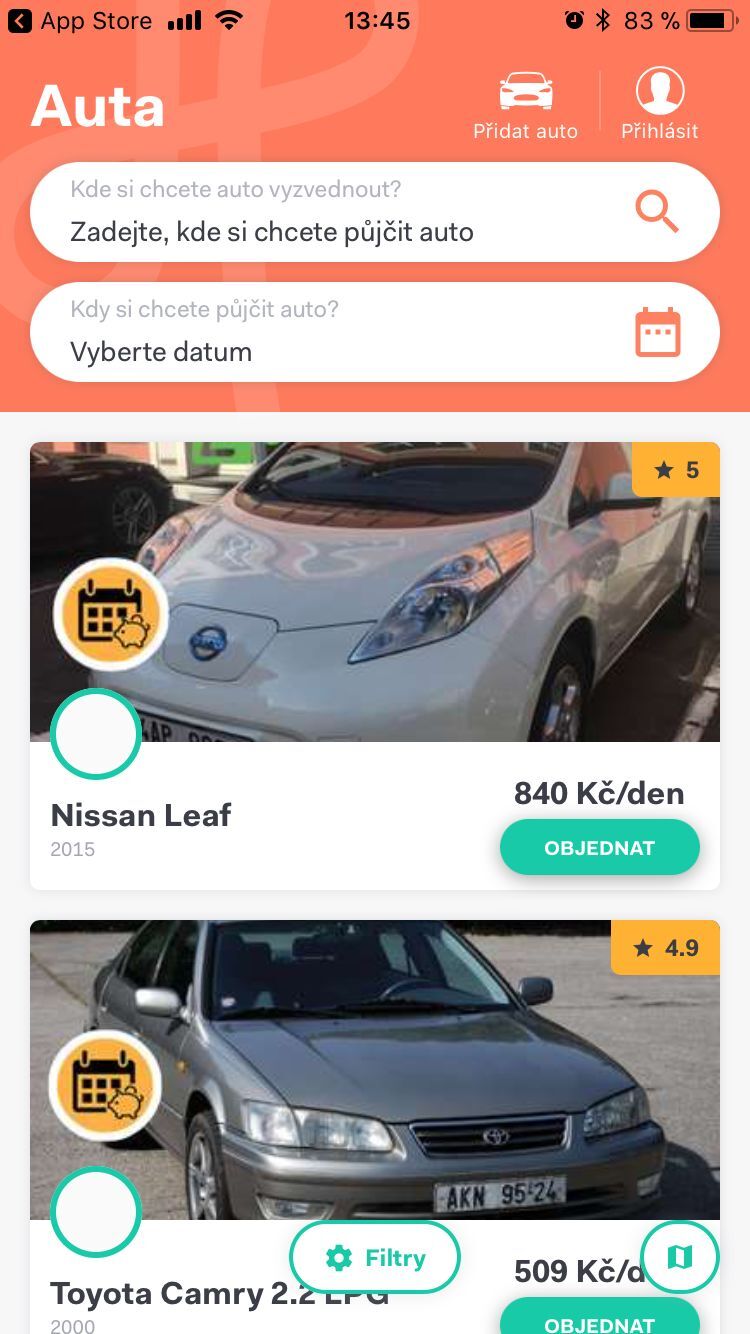 Aplikace HoppyGo na iOS