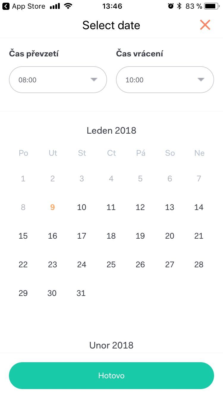 Aplikace HoppyGo na iOS